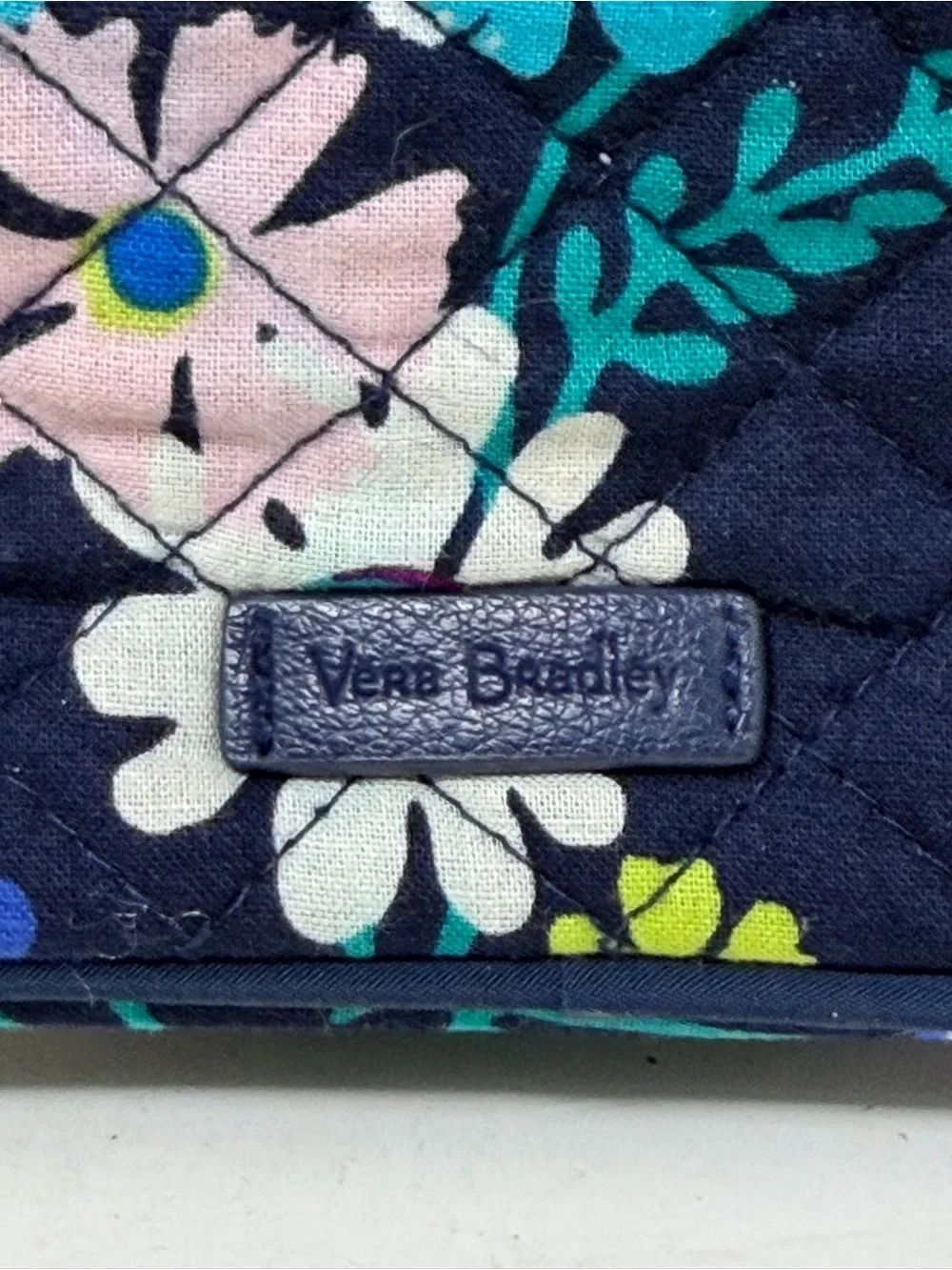 Vera Bradley Vines Floral Large Blush & Brush Makeup Cosmetic Case
